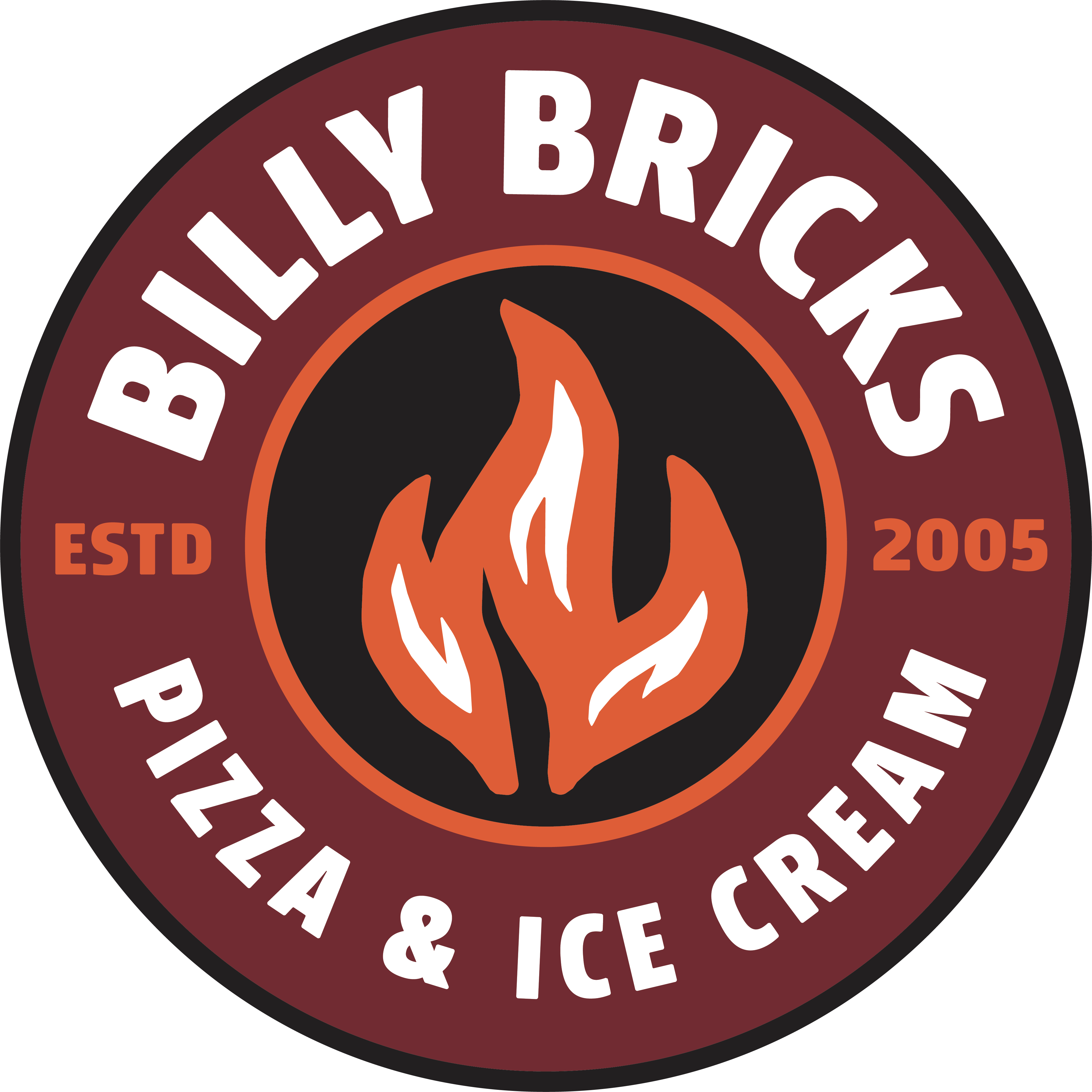 Billy Bricks Pizza & Ice Cream logo